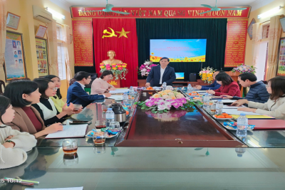 TRƯỜNG THCS TRỰC CHÍNH ĐÓN ĐOÀN KIỂM TRA CHUYÊN NGÀNH VÀ CẢI CÁCH HÀNH CHÍNH XÃ NINH GIANG